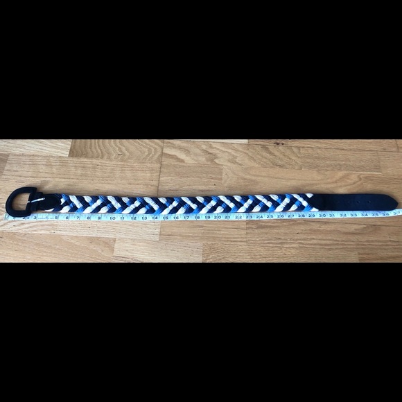 HUGO by Hugo Boss suede and cotton braided belt (S) made in Italy. - Picture 7 of 8